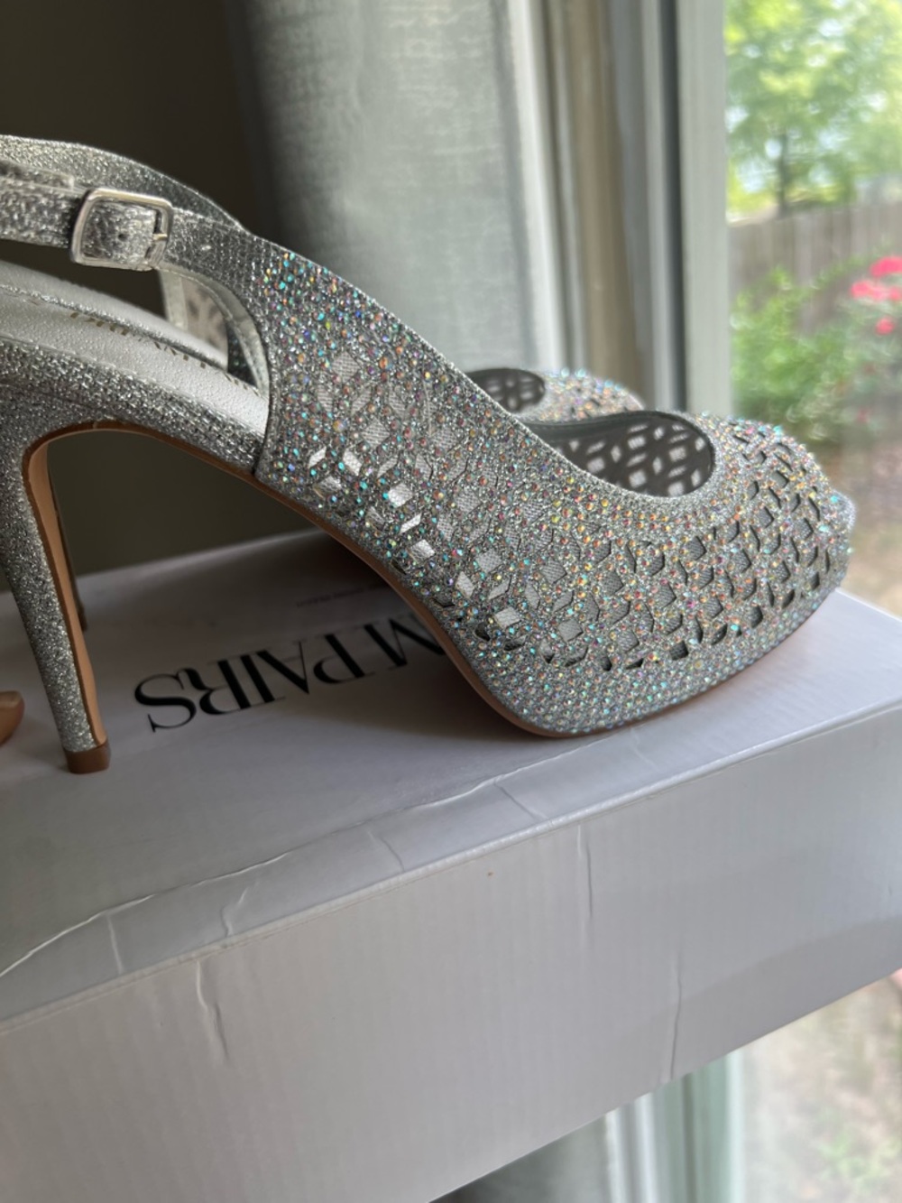 NWOT DREAM PAIRS Women's Heels Platform Dress Rhinestones Peep Toe Pumps size 11 - Picture 5 of 12